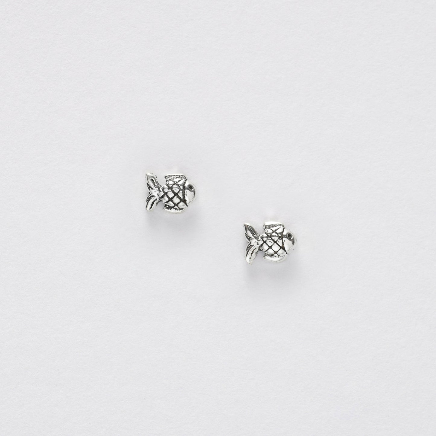 Fish Silver Ear Stud All Products Crumble and Core   