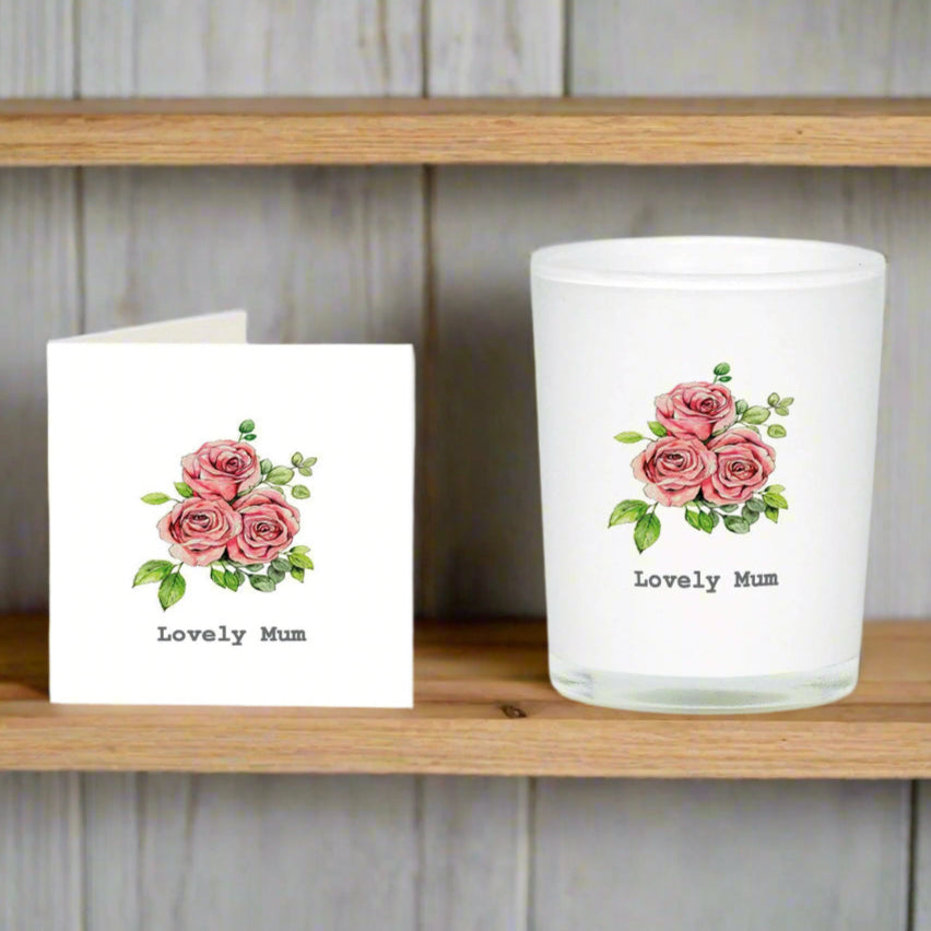 Mothers Rose Boxed Candle and Card Candles Crumble and Core   