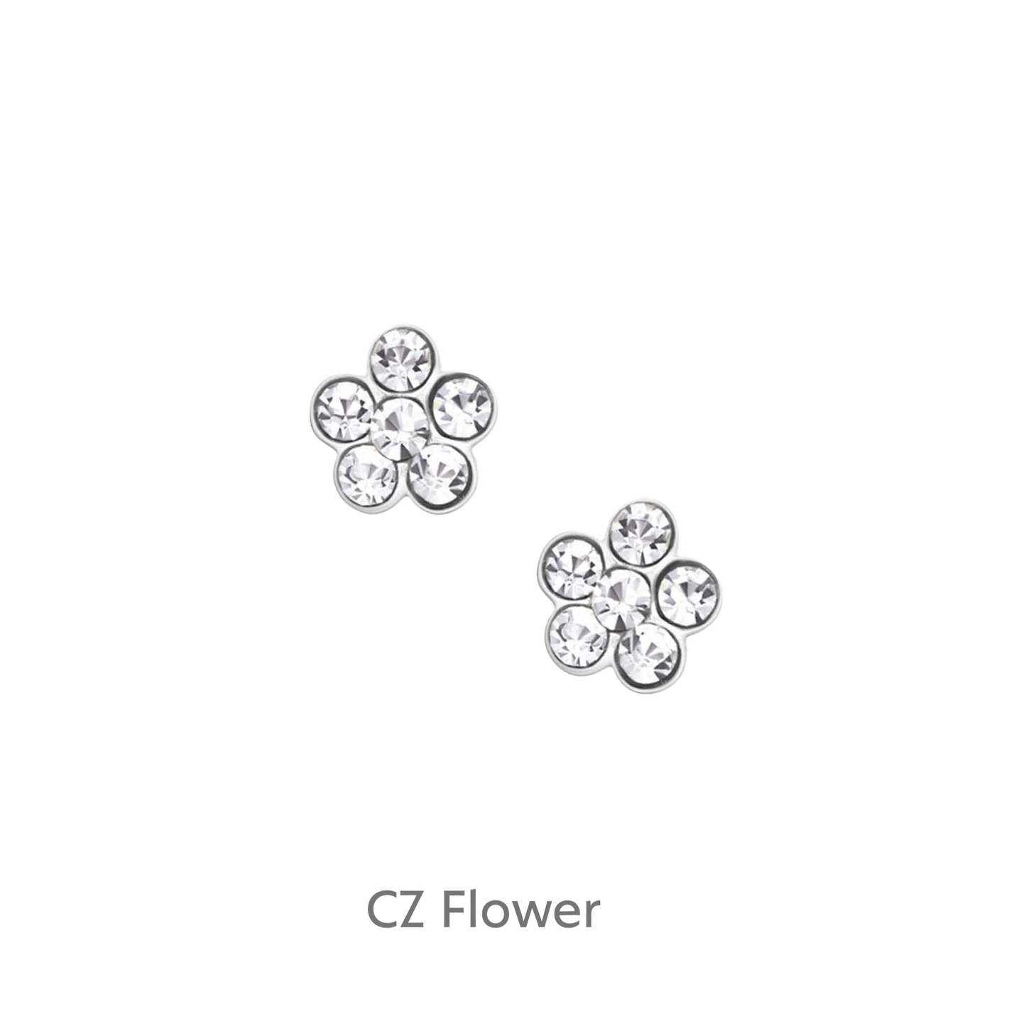 a pair of diamond earrings on a black background