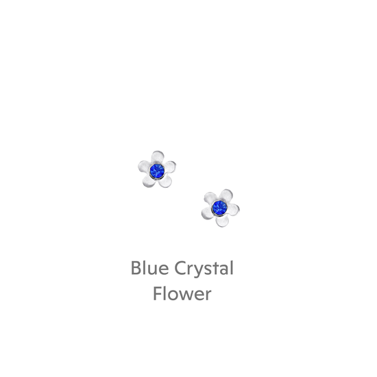 a pair of blue and white flowers on a black background