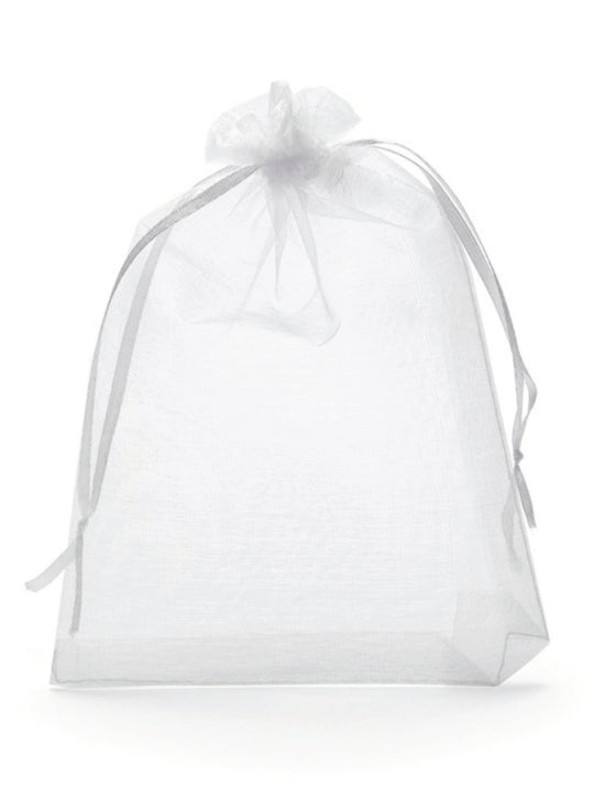 a white organ bag with a bow on it