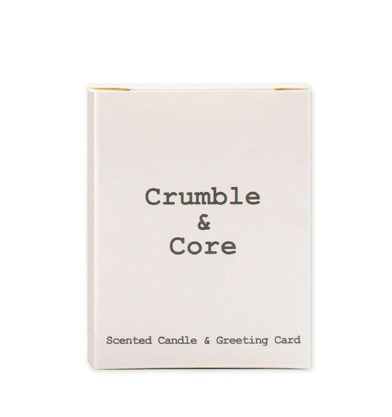 Load image into Gallery viewer, a white card with the words crumble and core printed on it
