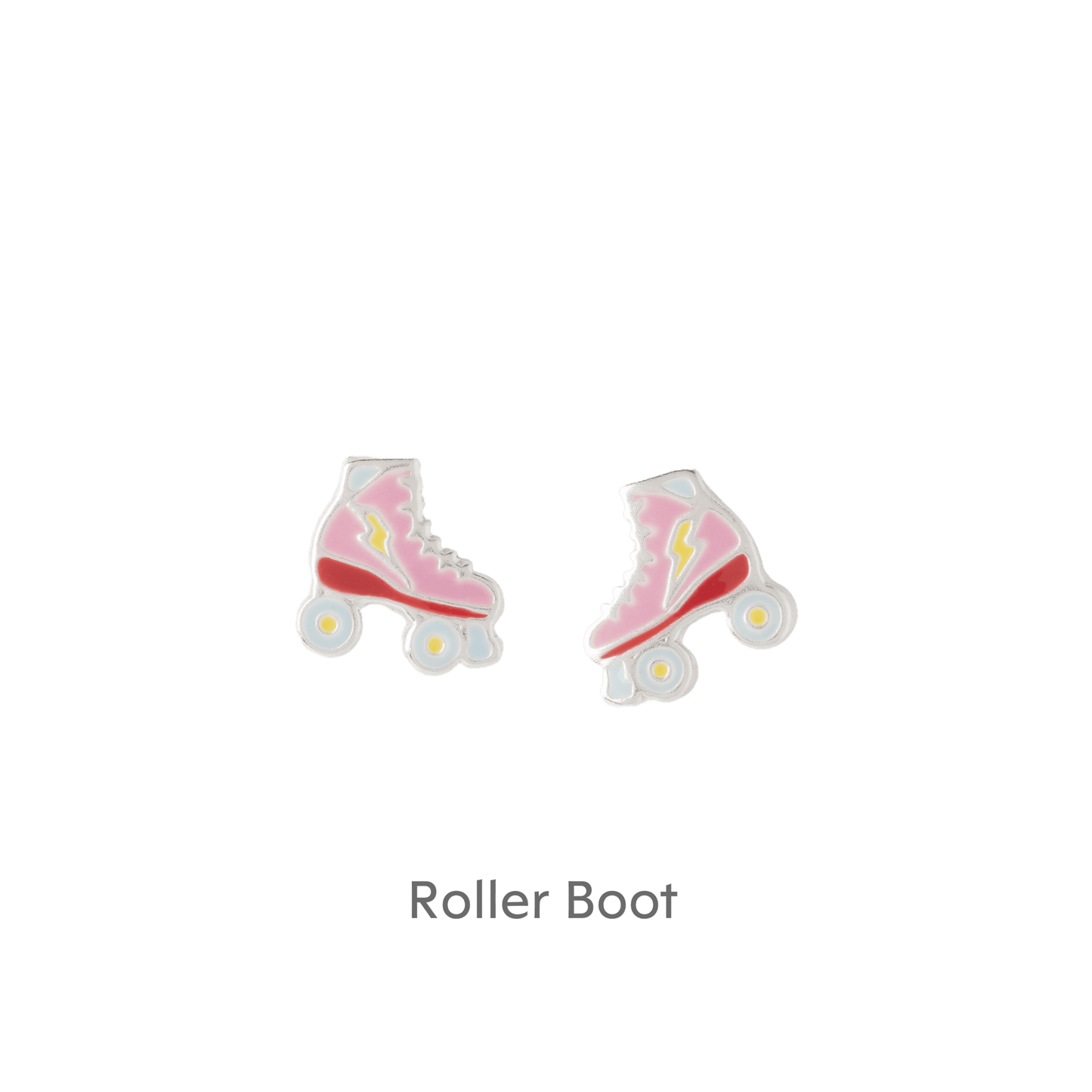 Sterling Silver Roller Skate Stud Earrings - Hand Finished Jewellery for Skating Lovers - Crumble and Core