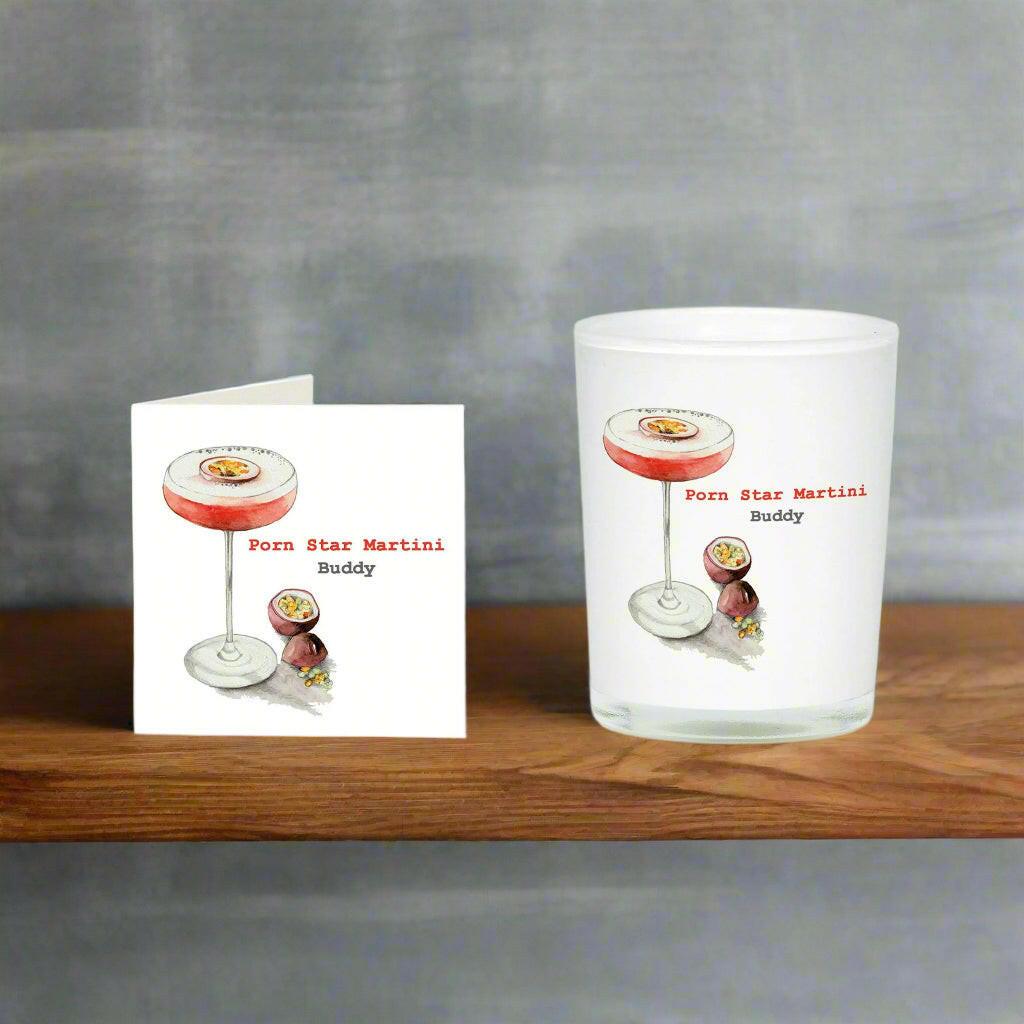 Boxed Scented Candle with Card - Perfect Gift for Cocktail Lovers - Crumble and Core