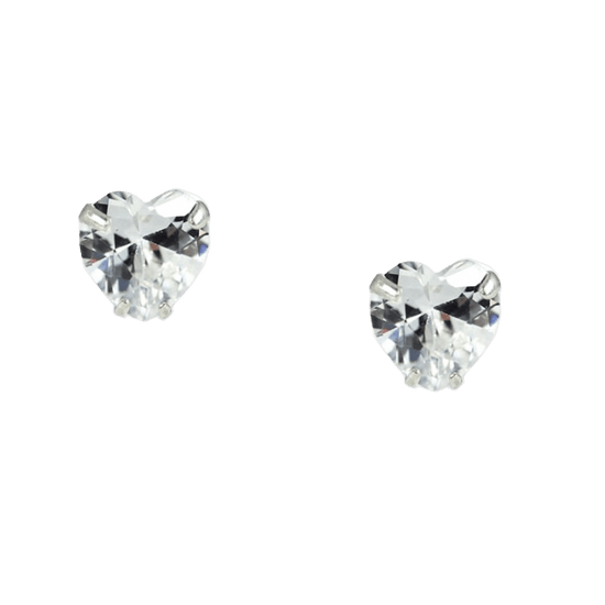 Load image into Gallery viewer, Sterling Silver Crystal Heart Drop Earrings  - Jewellery Gift, Box and Card for Loved Ones
