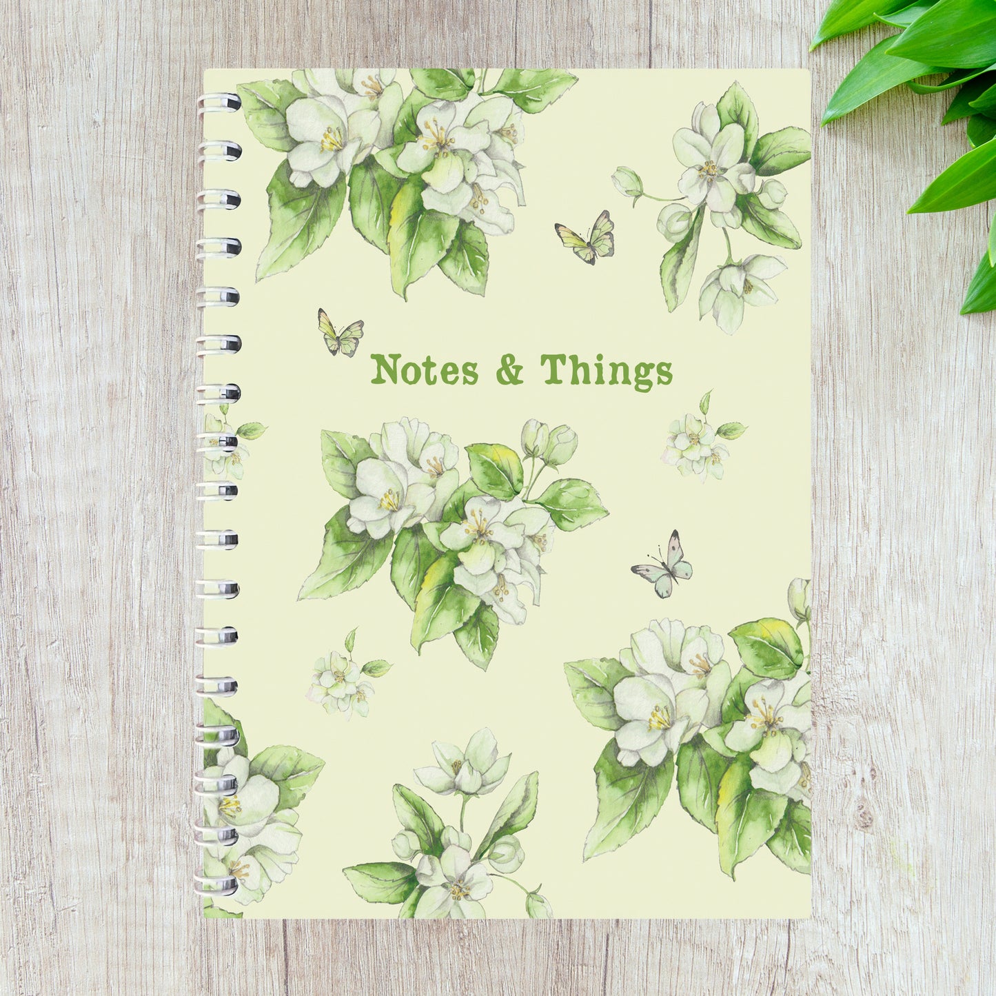 Blossom Cream Design Wire Bound Notebook - Perfect for Planning and Note-Taking