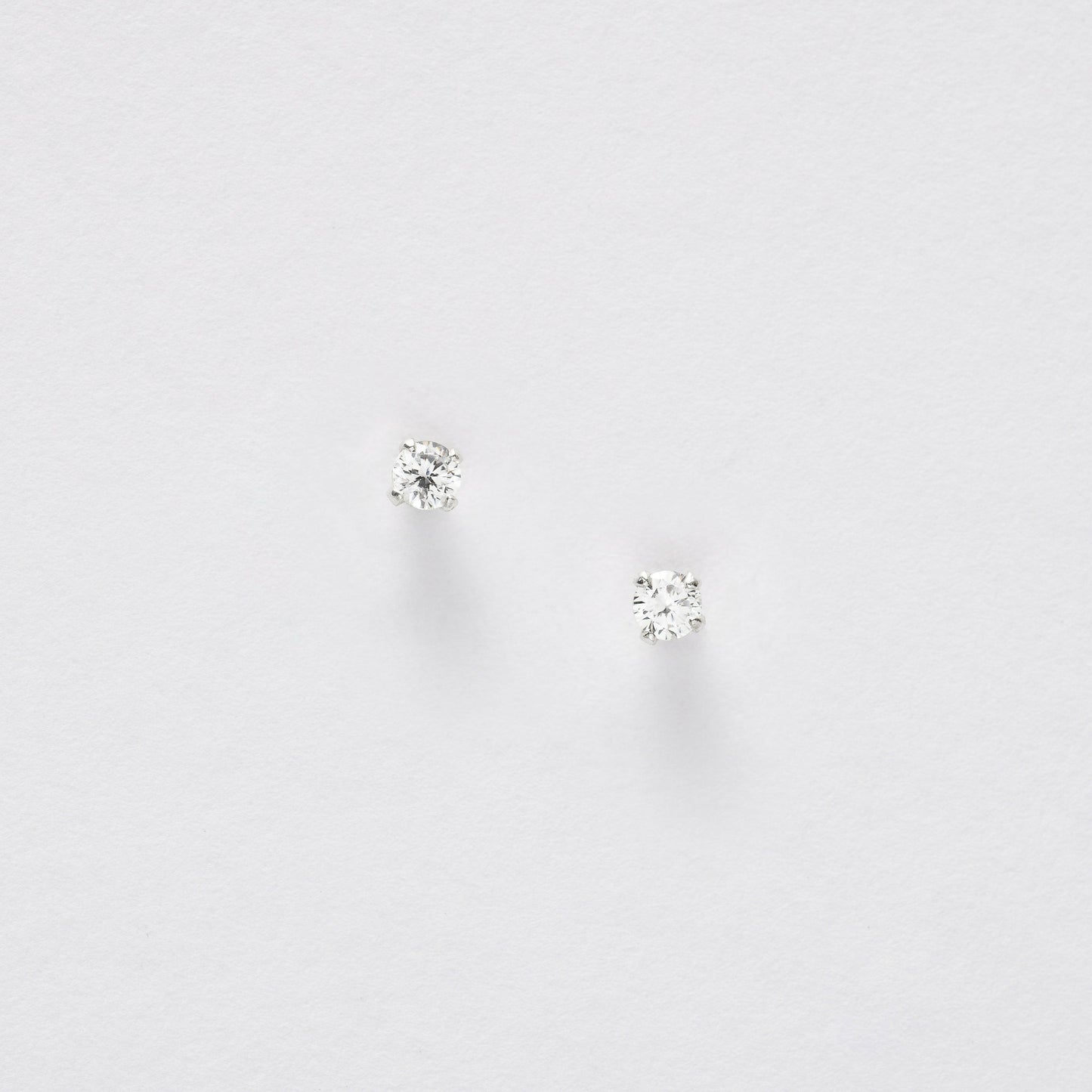 Cubic Zirconia Silver Ear Stud Earrings Crumble and Core   