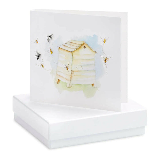 Load image into Gallery viewer, Boxed Beehive Earring Card Earrings Crumble and Core White  
