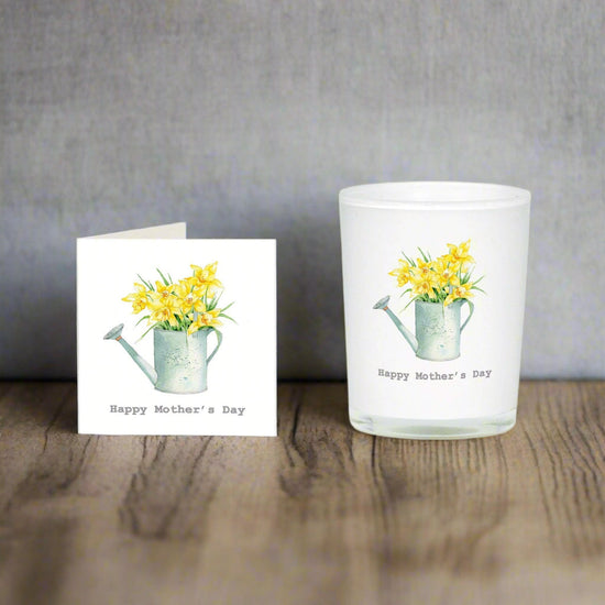 Daffodil Mother's Day Boxed Candle Candles Crumble and Core White 20cl 