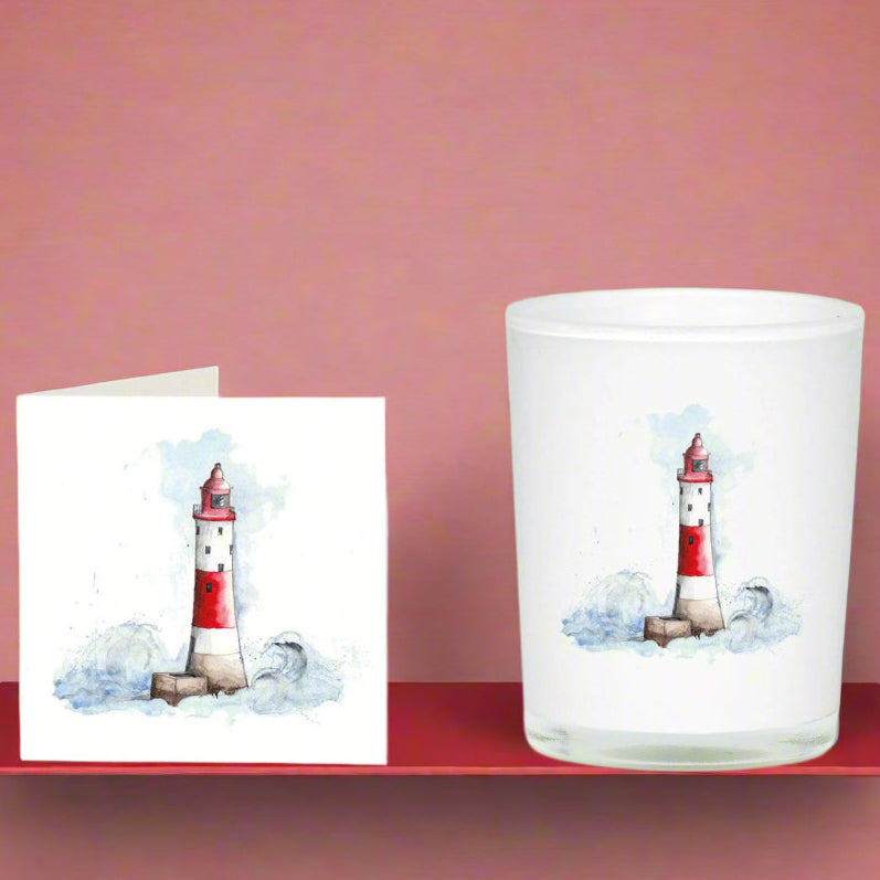 Lighthouse Boxed Candle and Card Candles Crumble and Core   