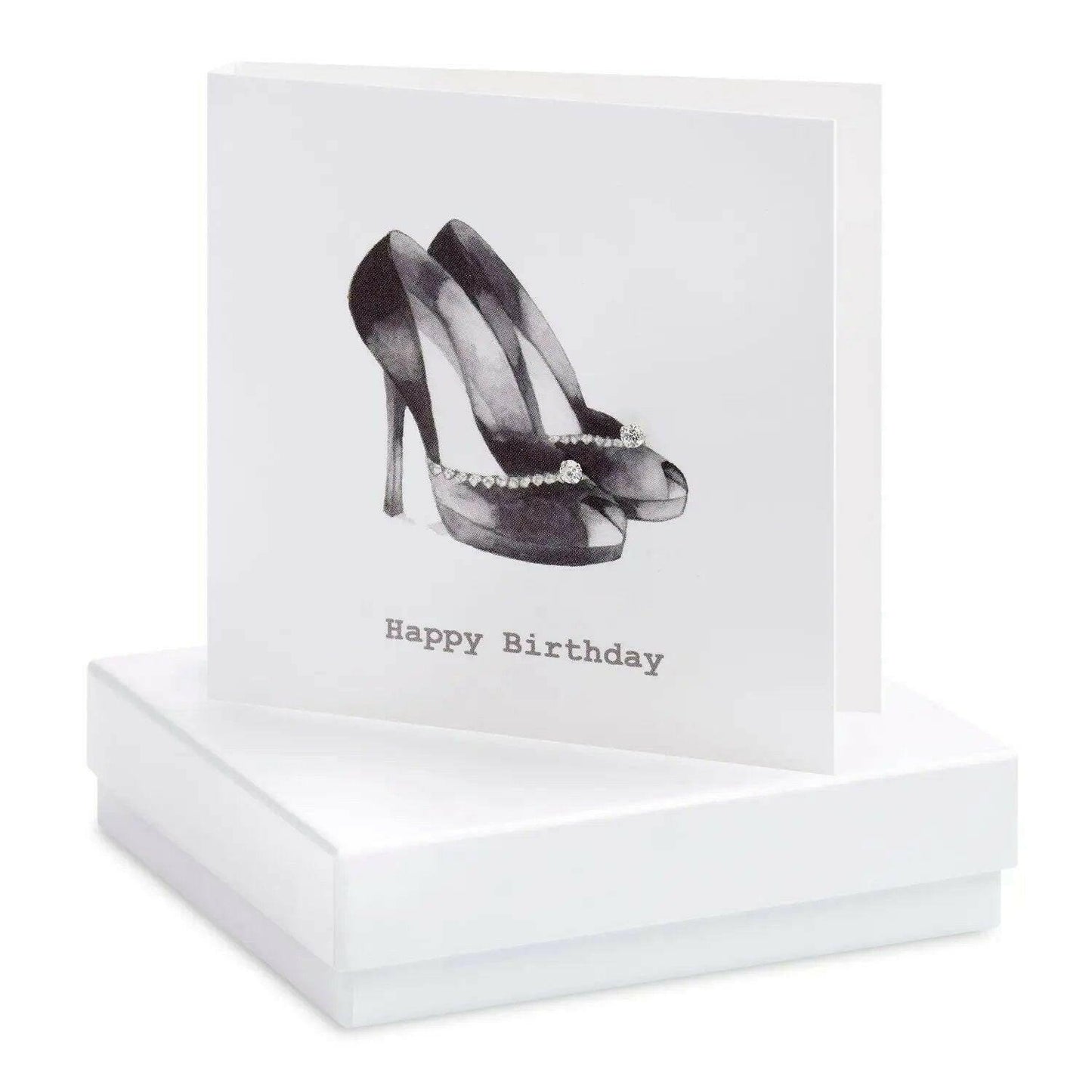 Sterling Silver Stud Earrings on Party Shoes Card Ideal Birthday Gift - Crumble and Core