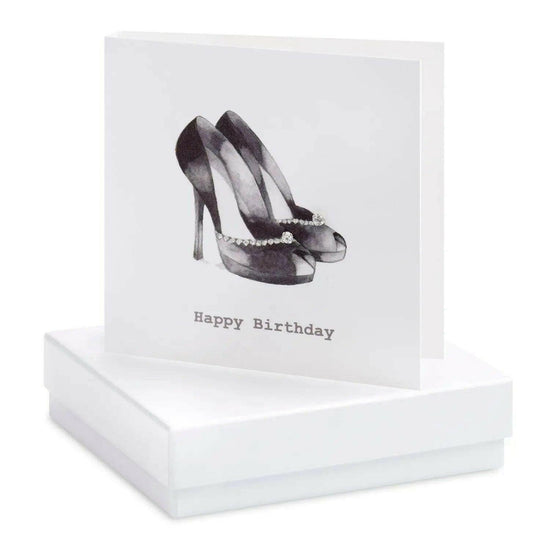 Sterling Silver Stud Earrings on Party Shoes Card Ideal Birthday Gift - Crumble and Core