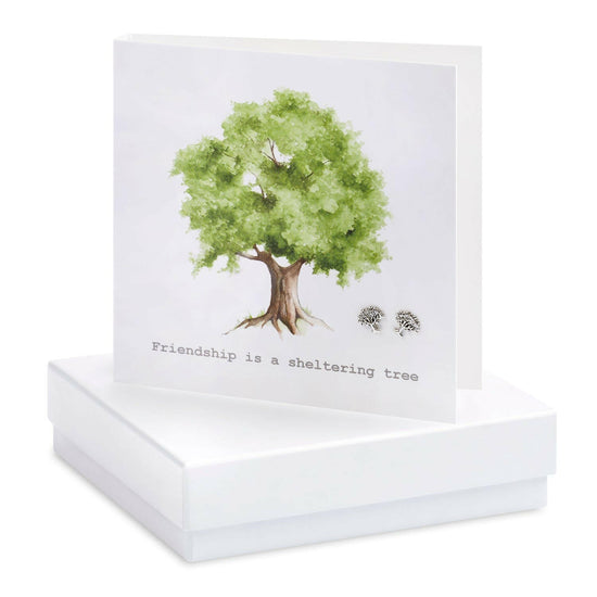 Load image into Gallery viewer, Boxed Friendship Tree Earring Card Earrings Crumble and Core White  
