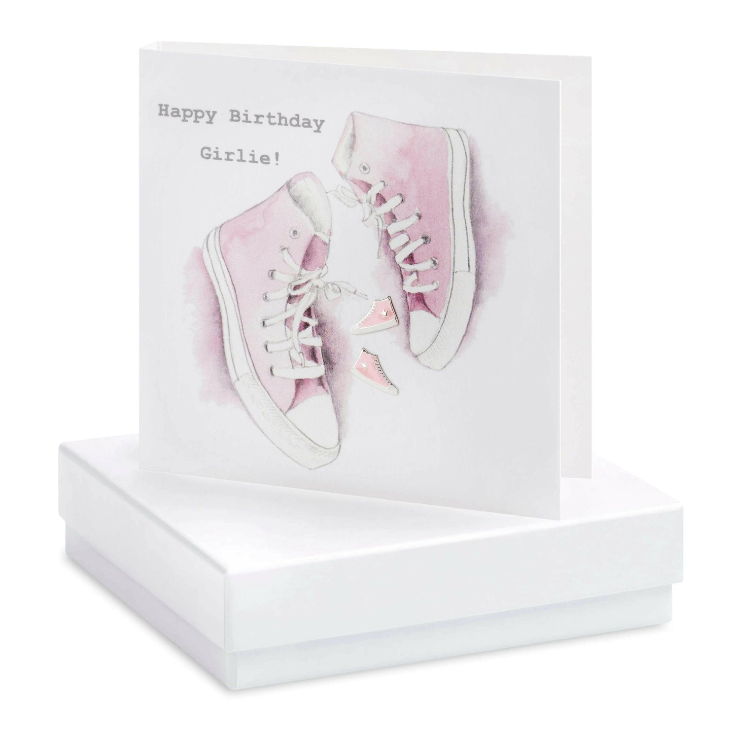 Sterling Silver Girlie Converse Stud Earrings in Gift Box - Ideal Birthday Present for Her - Crumble and Core