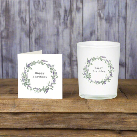 Birthday Lavender Boxed Candle & Card Candles Crumble and Core   
