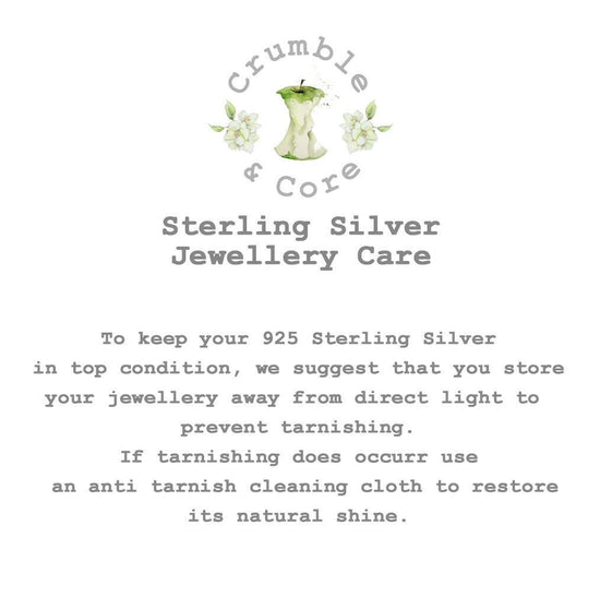 Load image into Gallery viewer, a white card with the words sterling silver jewelry care
