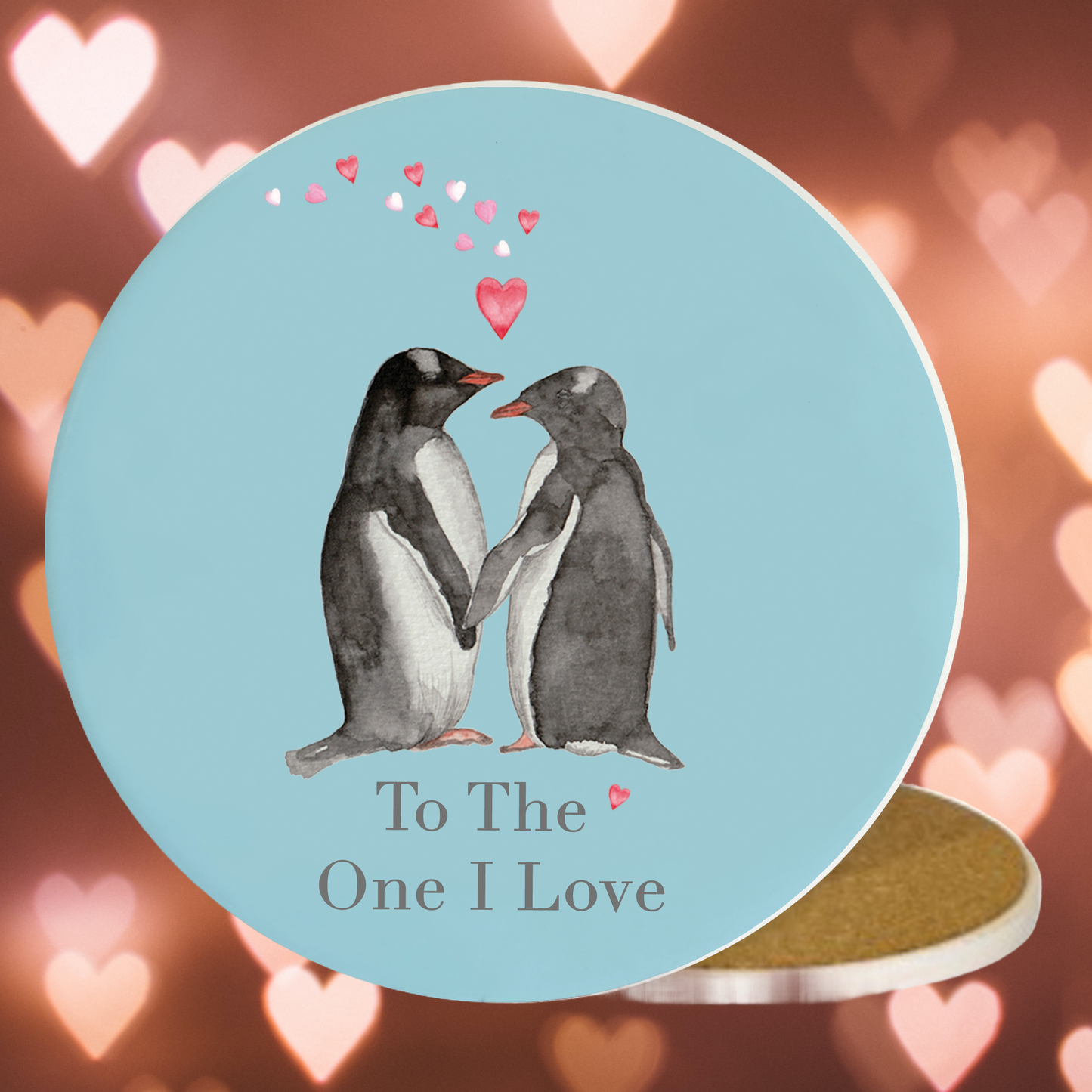 Ceramic Coaster - Cute Penguin Design for Home Decor - Gift for Friends or Partner