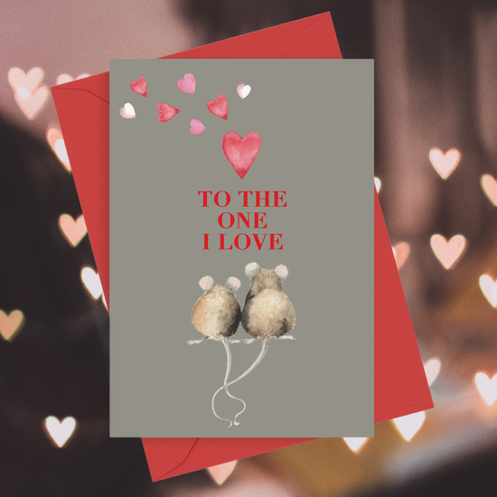 Mouse To The One I Love - A6 Foiled Greeting Card from the Animal Collection