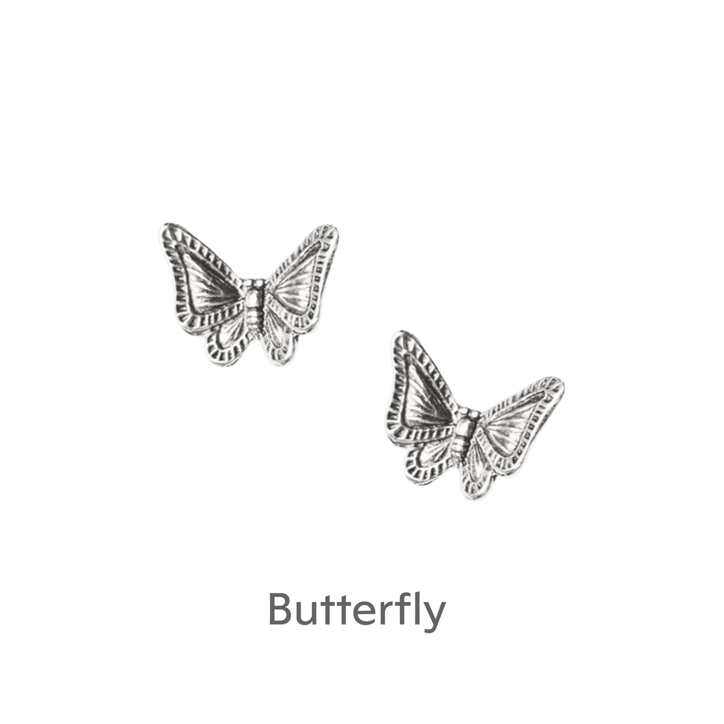 Sterling Silver Butterfly Stud Earrings - Pretty Boxed Birthday Gift for Her - Crumble and Core