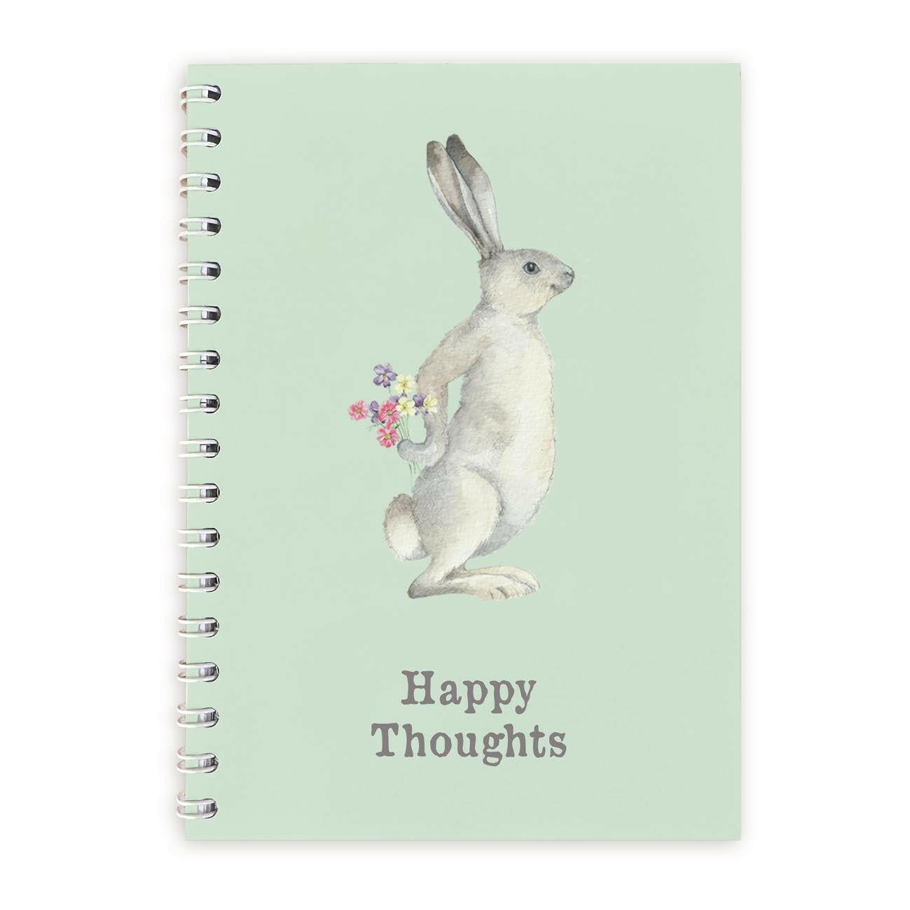 Wire Bound Notebook - Hare Happy Thoughts Notebooks & Notepads Crumble and Core   