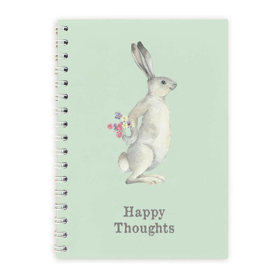 Wire Bound Notebook - Hare Happy Thoughts Notebooks & Notepads Crumble and Core   