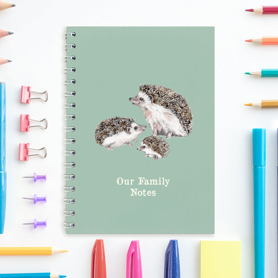 Wire Bound Notebook with Adorable Hedgehog Design - Perfect for Jotting Down Ideas and Notes