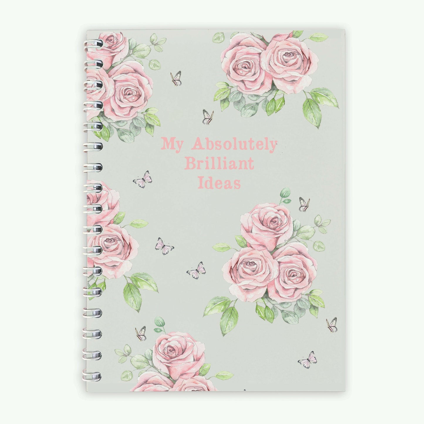 Wire Bound Notebook - Pink Rose Brilliant Ideas Notebooks & Notepads Crumble and Core A6  