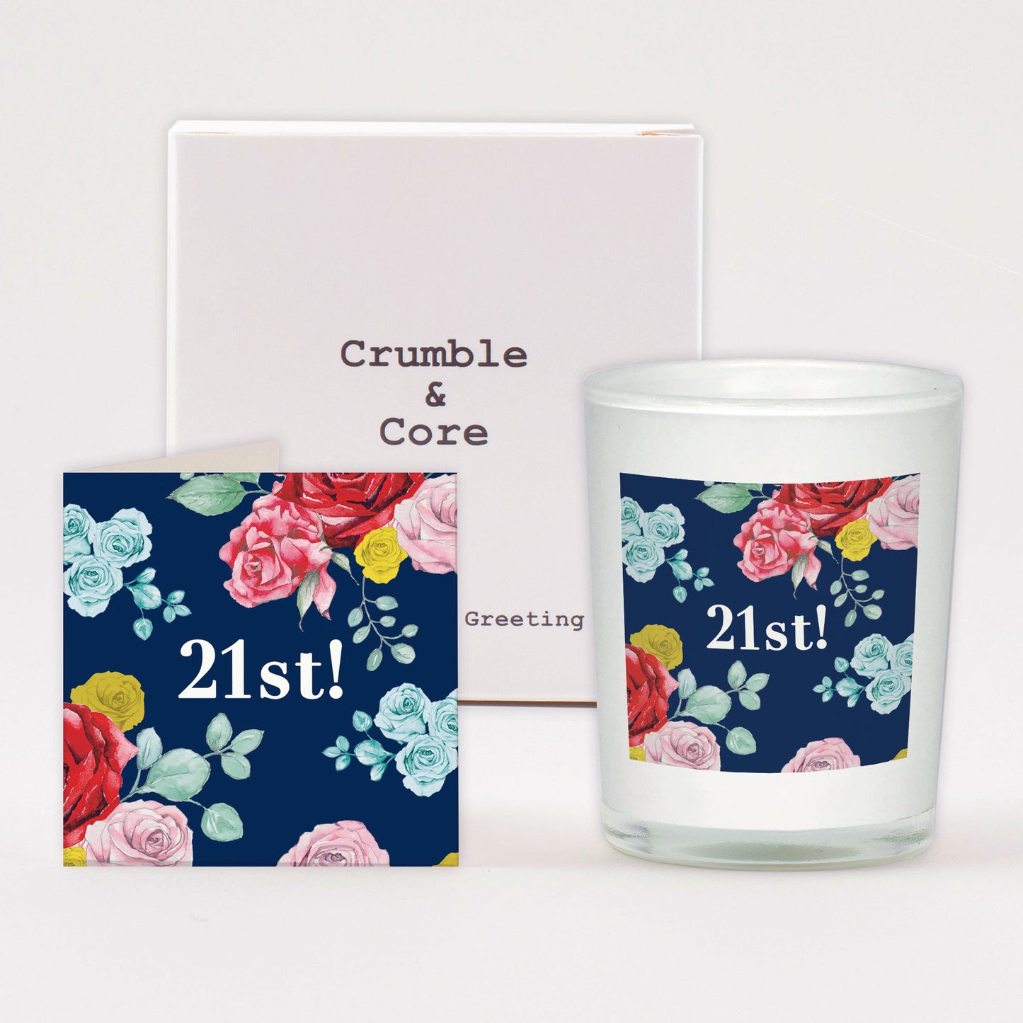 21st Birthday Gift Set Candle and Greeting Card for Milestone Birthdays