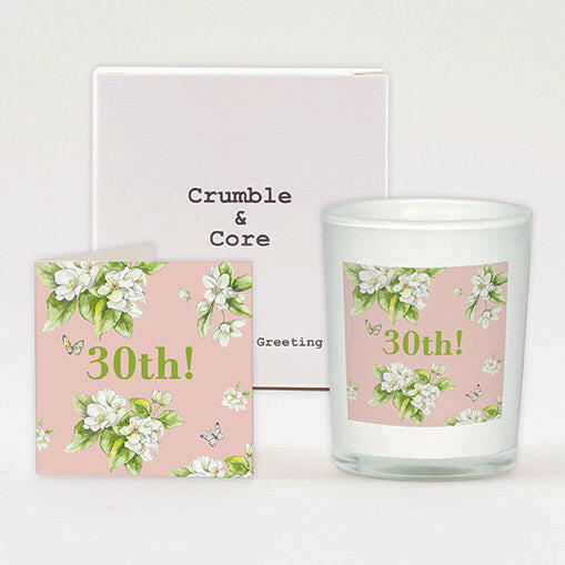 Bright Blooms Boxed Candle and 30th Birthday Card Candles Crumble and Core   