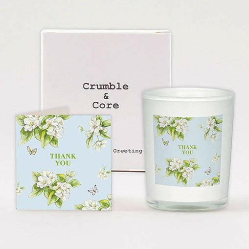 Boxed Scented Candle - Thank You Card - Perfect Gift for Any Occasion - Crumble and Core