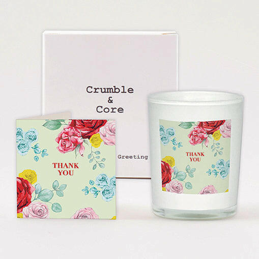 Bright Blooms Boxed Candle and Thank You Card Candles Crumble and Core   