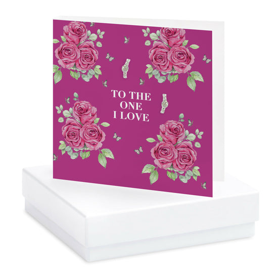 Bright Blooms To The One I Love Boxed Card with Jewellery Earrings Crumble and Core   