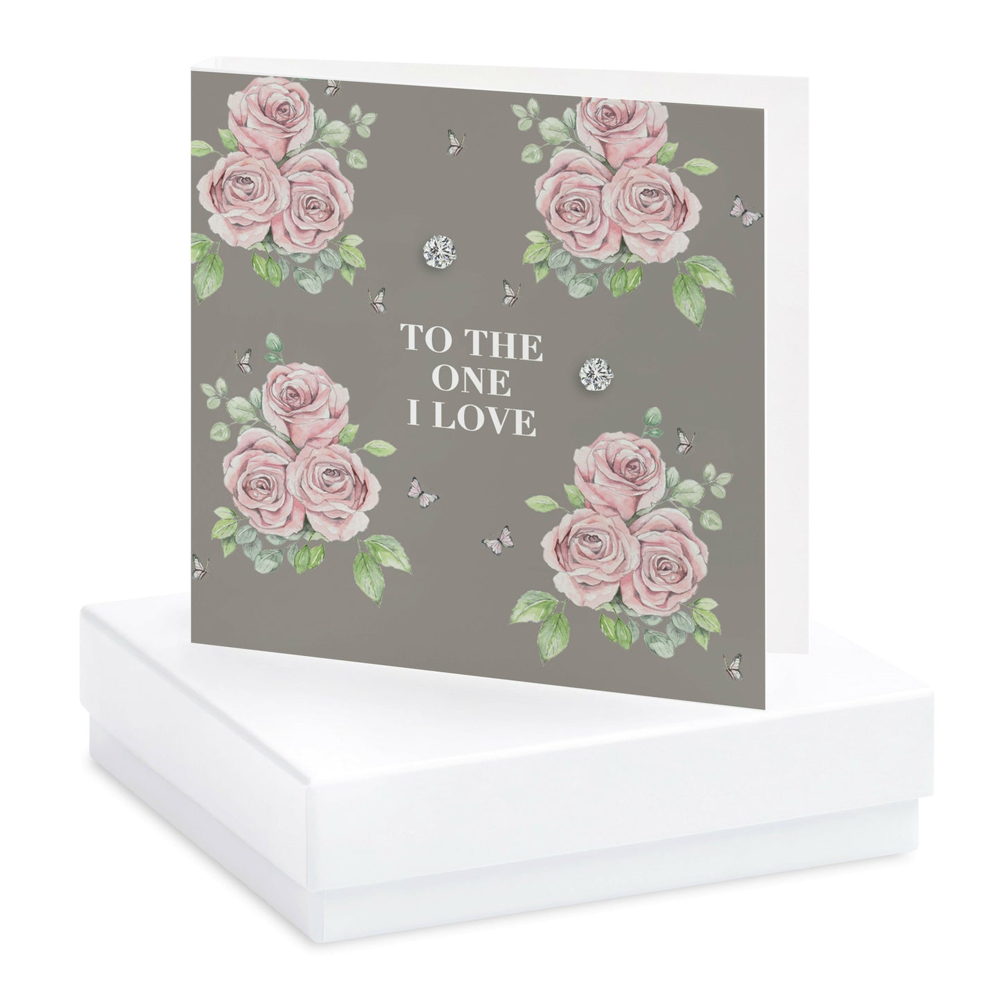 Bright Blooms To The One I Love Boxed Card with Jewellery Earrings Crumble and Core   