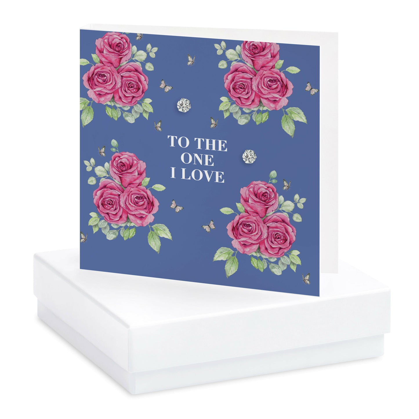 Bright Blooms To The One I Love Boxed Card with Jewellery Earrings Crumble and Core   