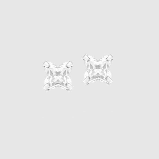 Butterfly Shaped Crystal Silver Earring Stud Earrings Crumble and Core   