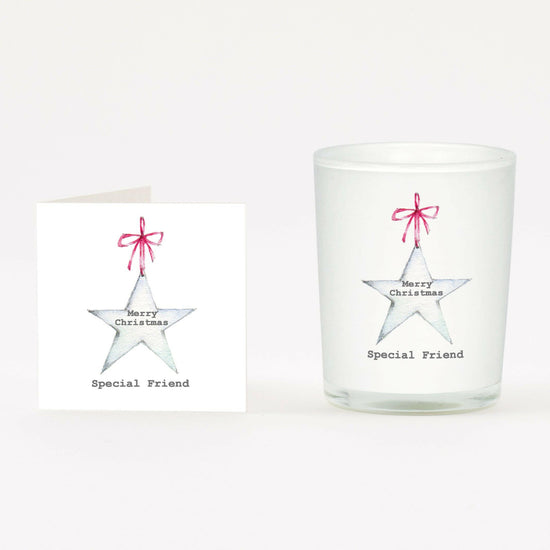 Christmas Star Friend Boxed Candle and Card Candles Crumble and Core   