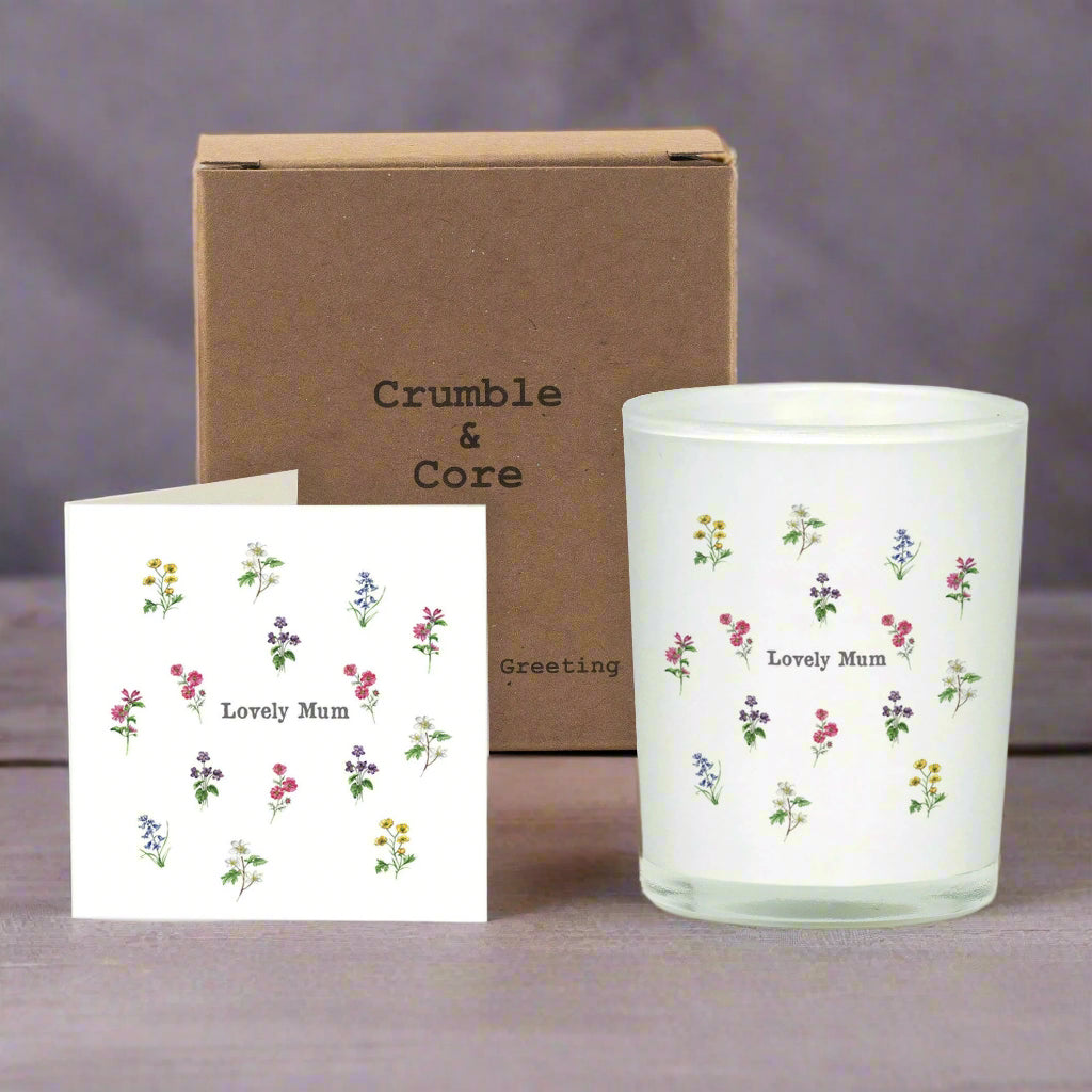 Floral Mum Boxed Candle and Card Candles Crumble and Core   