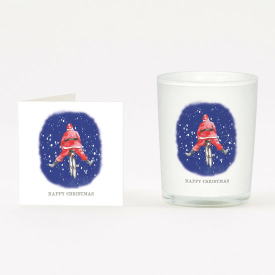 Boxed Christmas Santa Candle and Card Candles Crumble and Core   