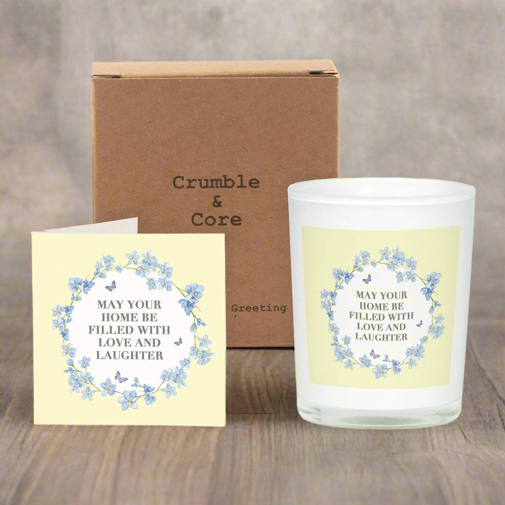 Vintage Sentiments Boxed Candle and Greeting Card May Your Home Candles Crumble and Core   