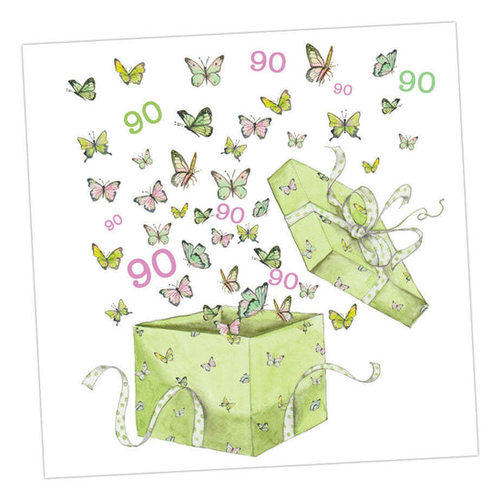 Butterfly 90th Birthday Card Greeting & Note Cards Crumble and Core   