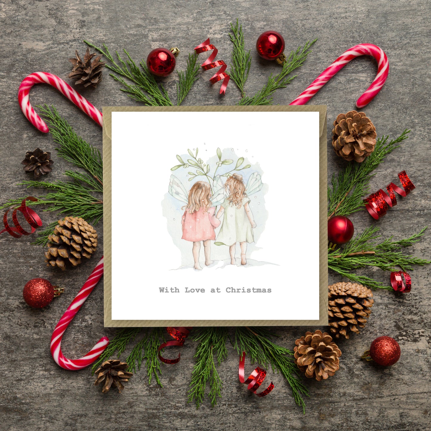 Christmas Fairy Card - Holiday Greeting with Festive Design