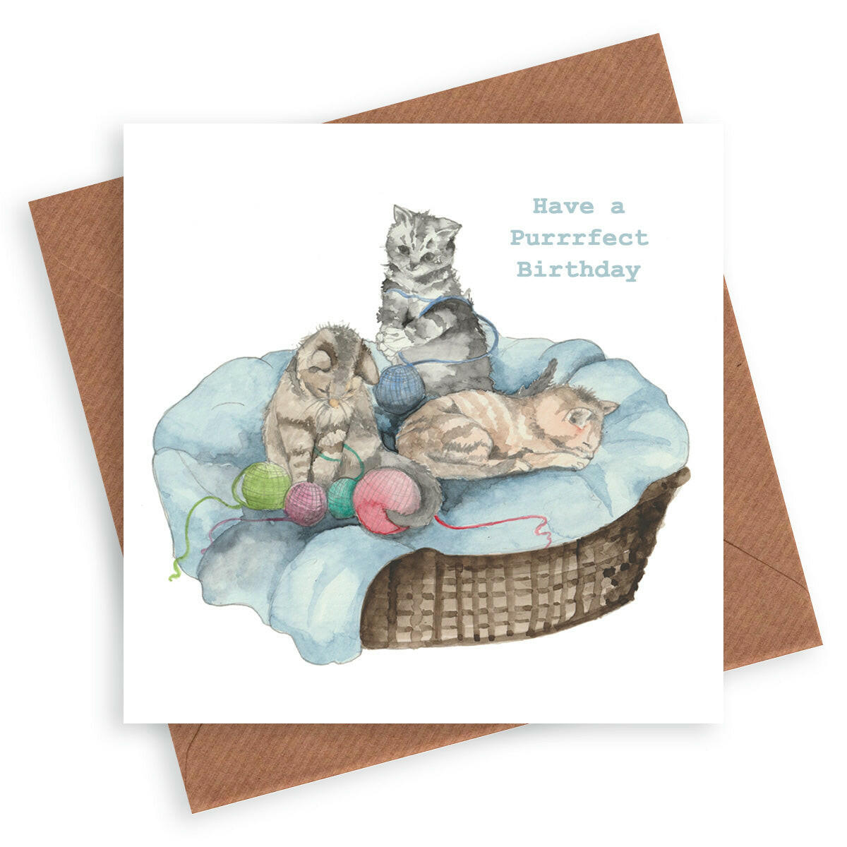 Kittens Purrrfect Birthday Greeting Card Greeting & Note Cards Crumble and Core   