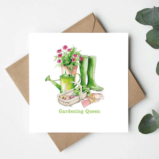 Gardening Queen Card Greeting & Note Cards Crumble and Core   