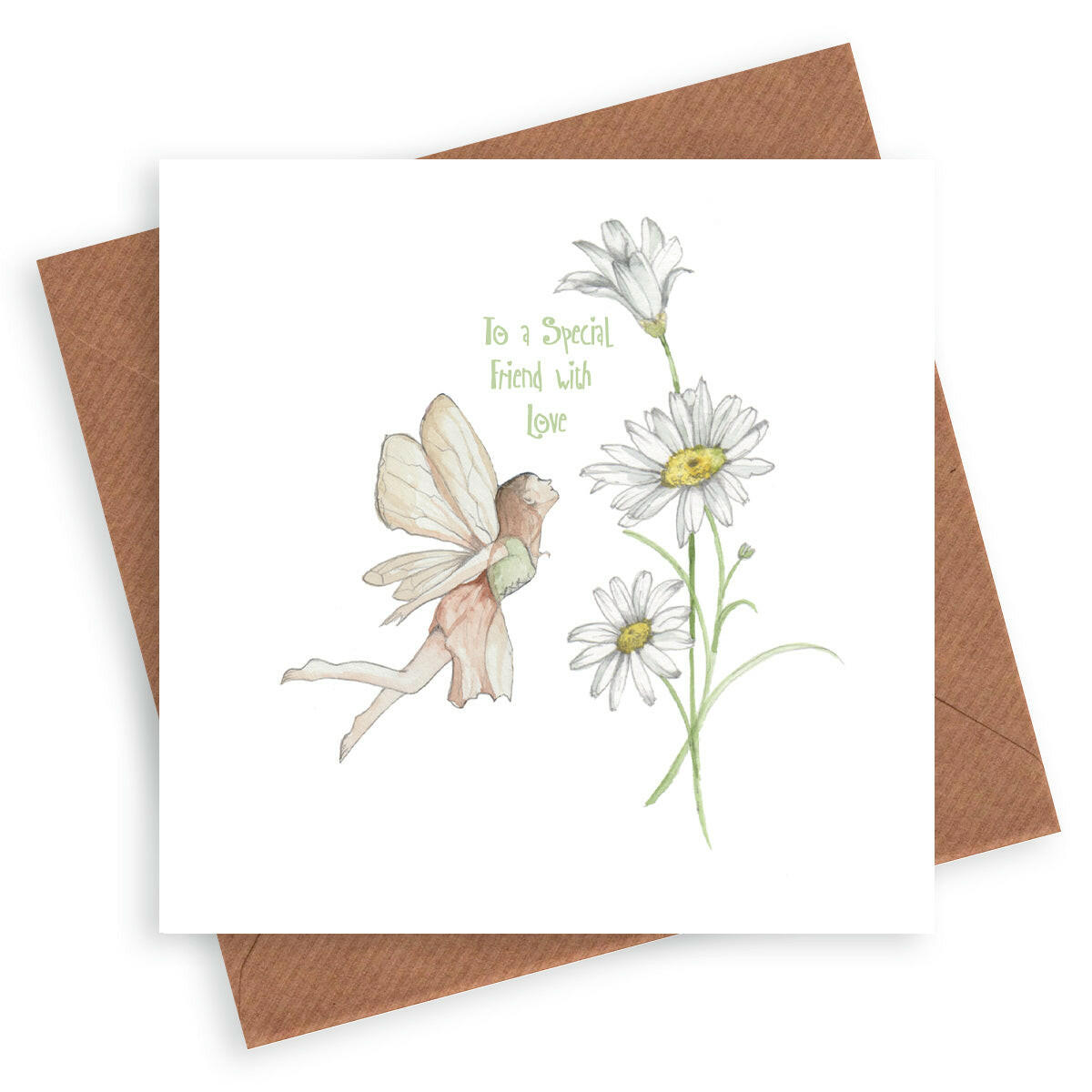 Fairy & Daisy Card Greeting & Note Cards Crumble and Core   