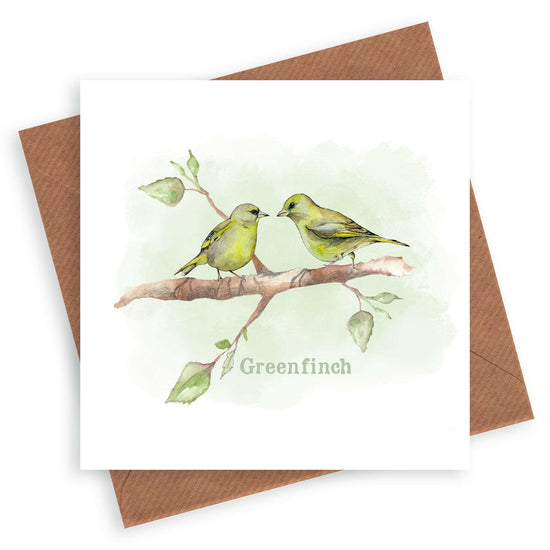 Greenfinch Bird Card Greeting & Note Cards Crumble and Core   