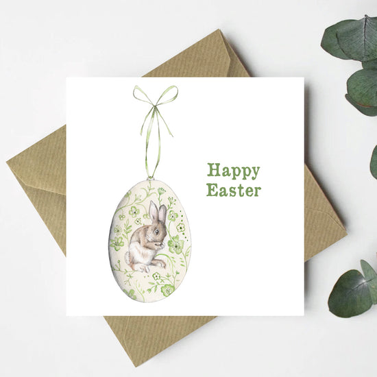 Cute Easter Bunny Greeting Card - Adorable Springtime Design