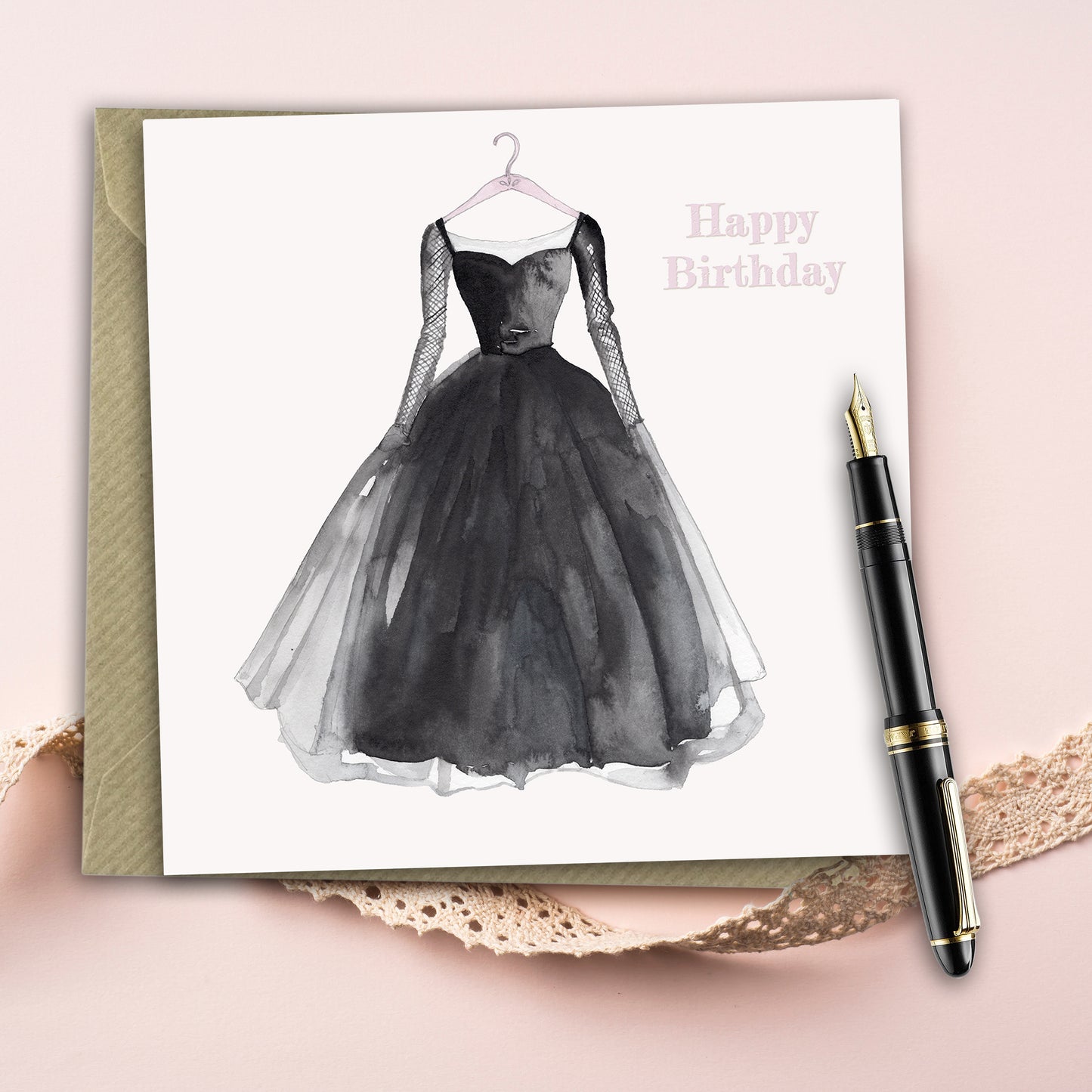 Birthday Card - Unique Greeting Card - Party Dress