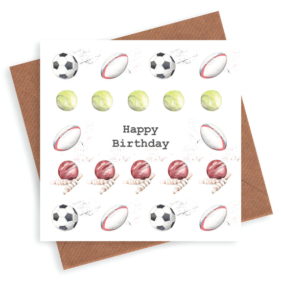 Multi Sport Happy Birthday Card