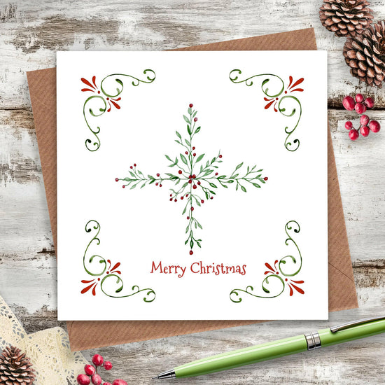 Christmas Snowflake Greeting Card