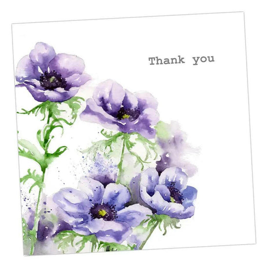 Anemones Thank You Card Greeting & Note Cards Crumble and Core   